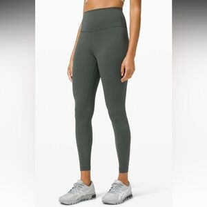 Lululemon Wunder Train HR Leggings 25”- color smoked spruce - size 2